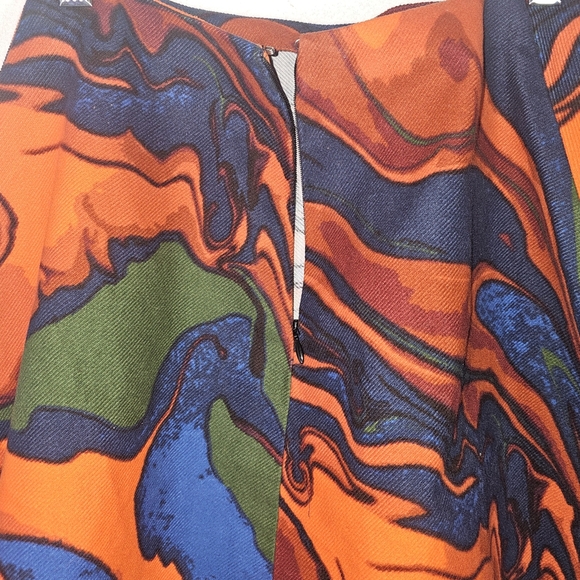 Kate Spade Let Loose! Abstract Print A-Line Mini Skirt 100% Cotton,Sz S - Picture 3 of 11